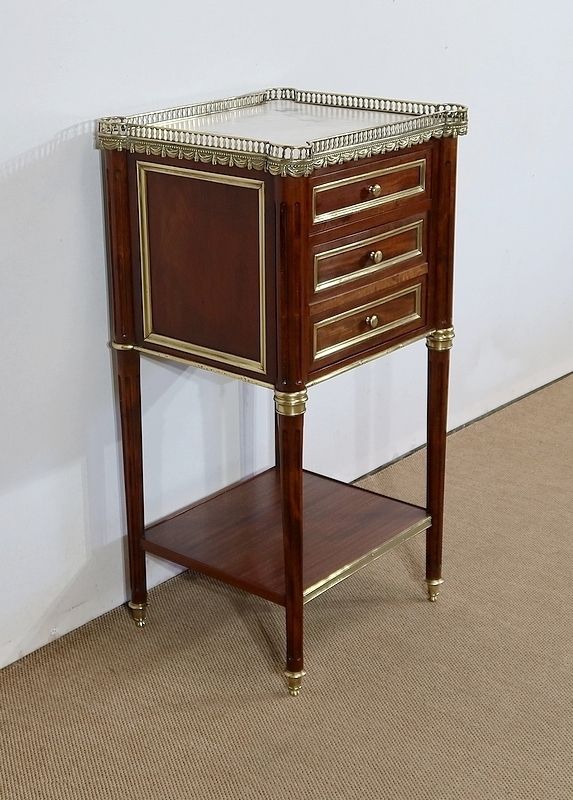 Small Middle Cabinet In Solid Mahogany And Marble, Louis XVI Style   Period 1900 photo Furniture