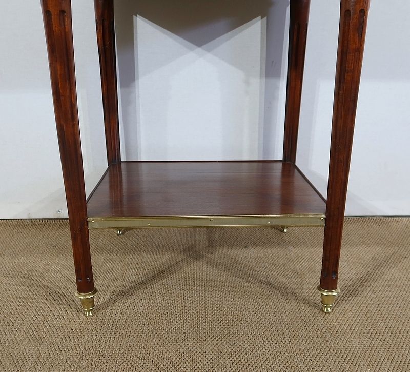 2420.5 Small Middle Cabinet In Solid Mahogany And Marble, Louis XVI Style   Period 1900 photo