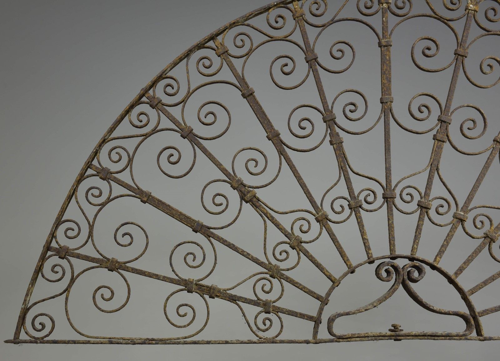 Antique Iron Demilune Overdoor Grill 2 photo furniture