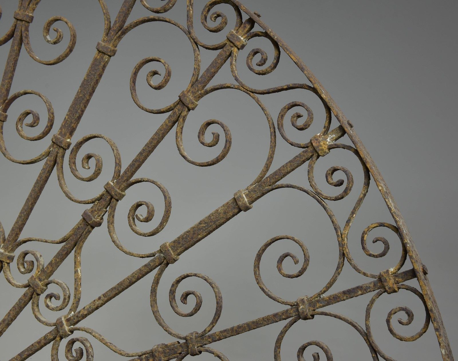 photo for sale Antique Iron Demilune Overdoor Grill 2