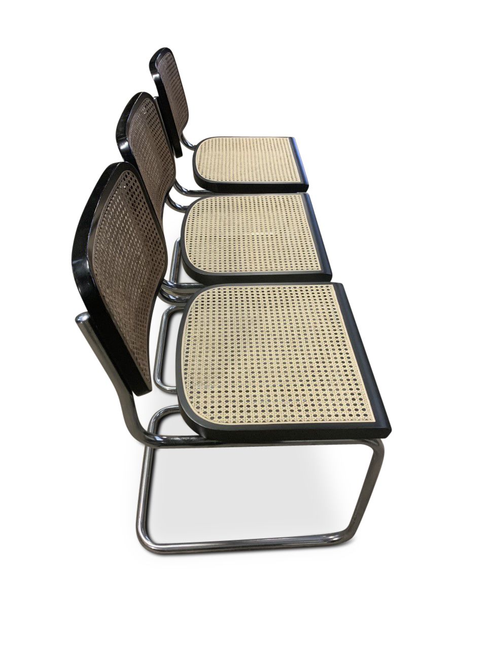 Cesca B 32 Ebonised Wood Cantilever Chair With Weave Seat A Later Marcel Breuer Made In Italy Pricing Per Chair Three Chairs In Stock Ol photo Furniture