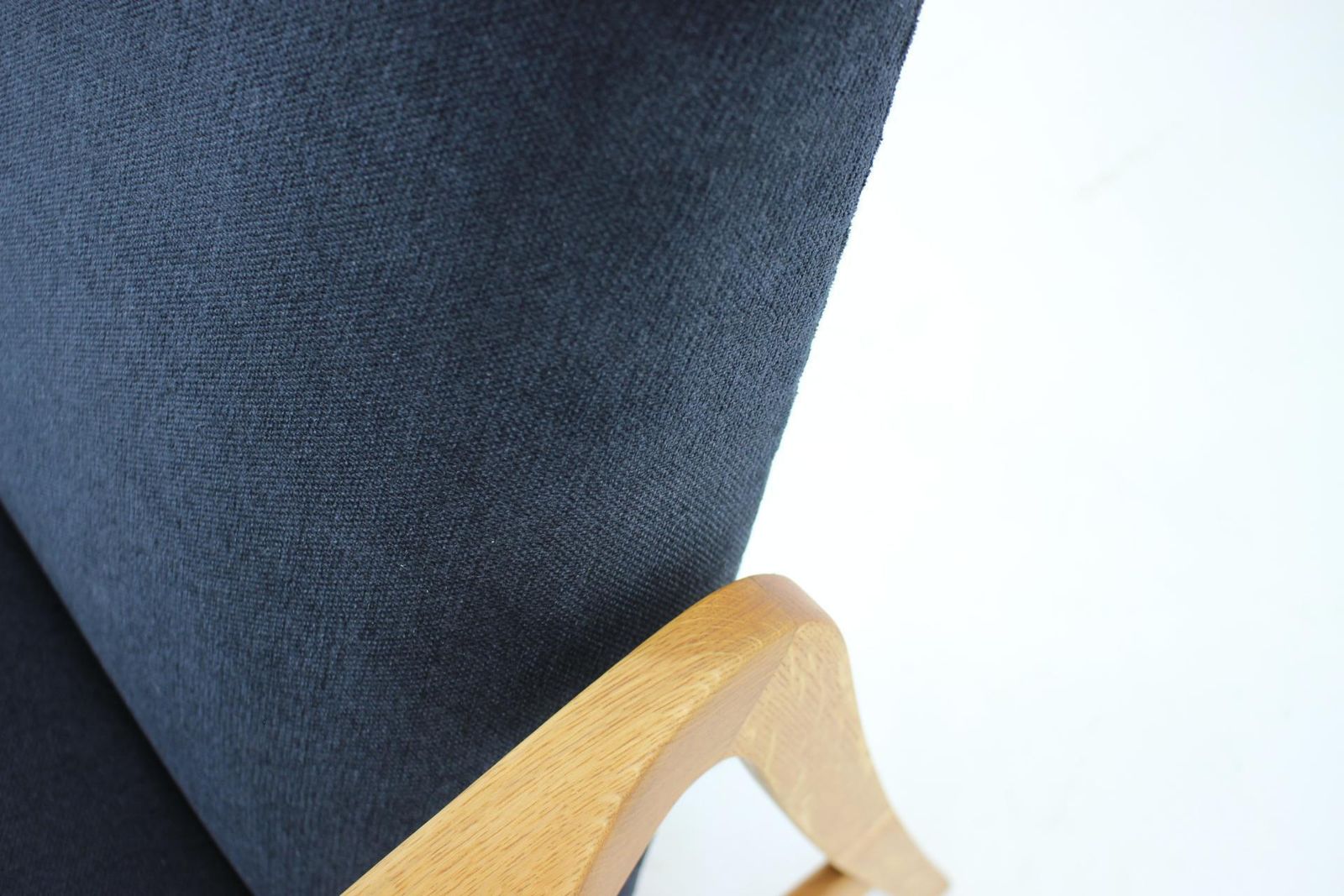 photo for sale 1960s Oak Reclining Wing Chair, Czechoslovakia