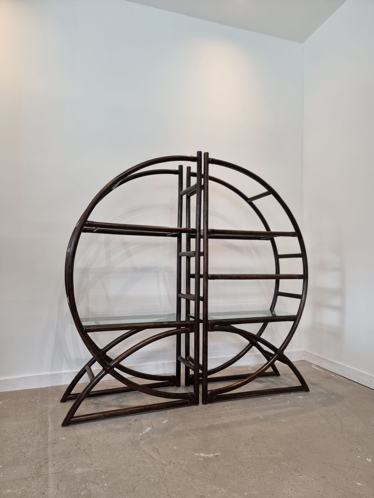 Brown Rattan Roomdivider, Boho photo furniture