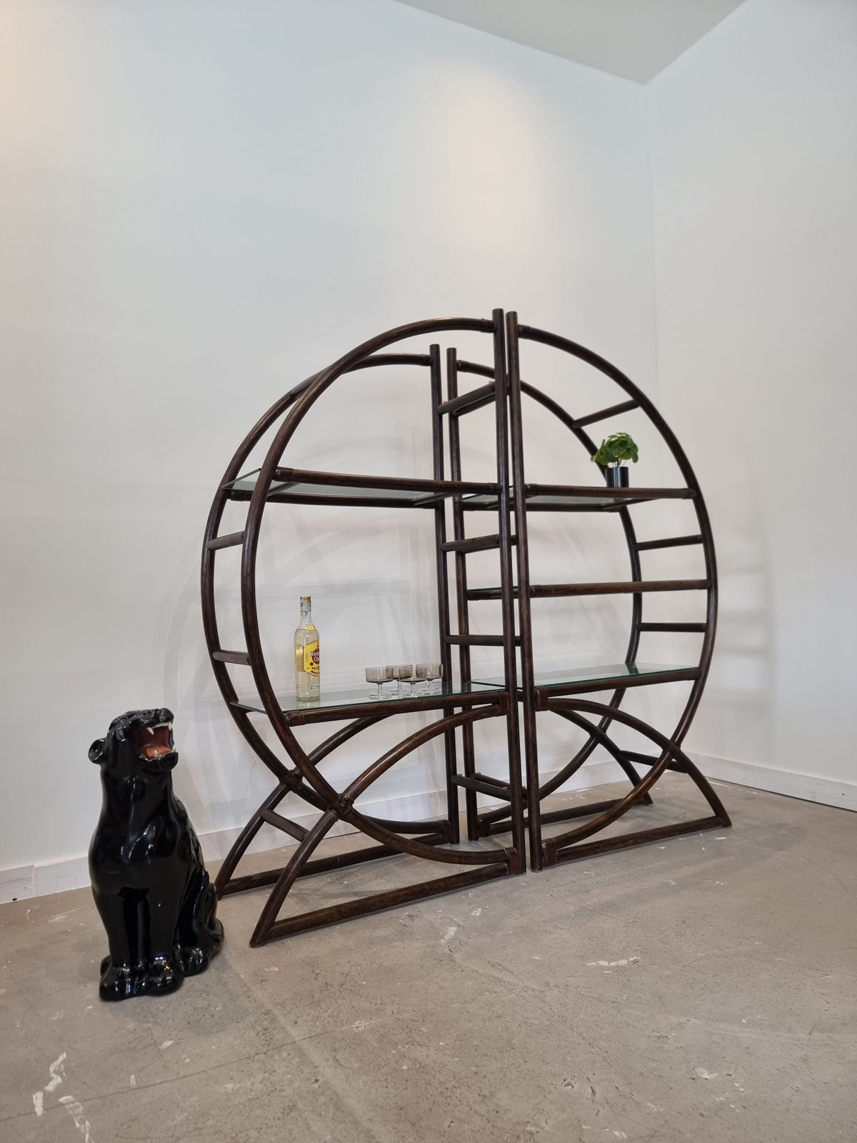 Brown Rattan Roomdivider, Boho photo for sale