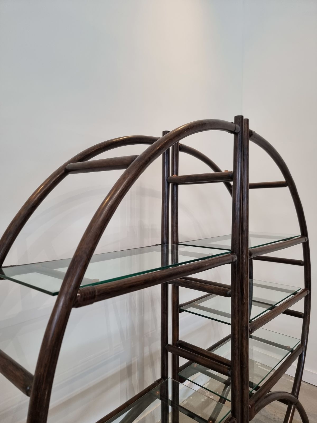 Brown Rattan Roomdivider, Boho photo 1798.0