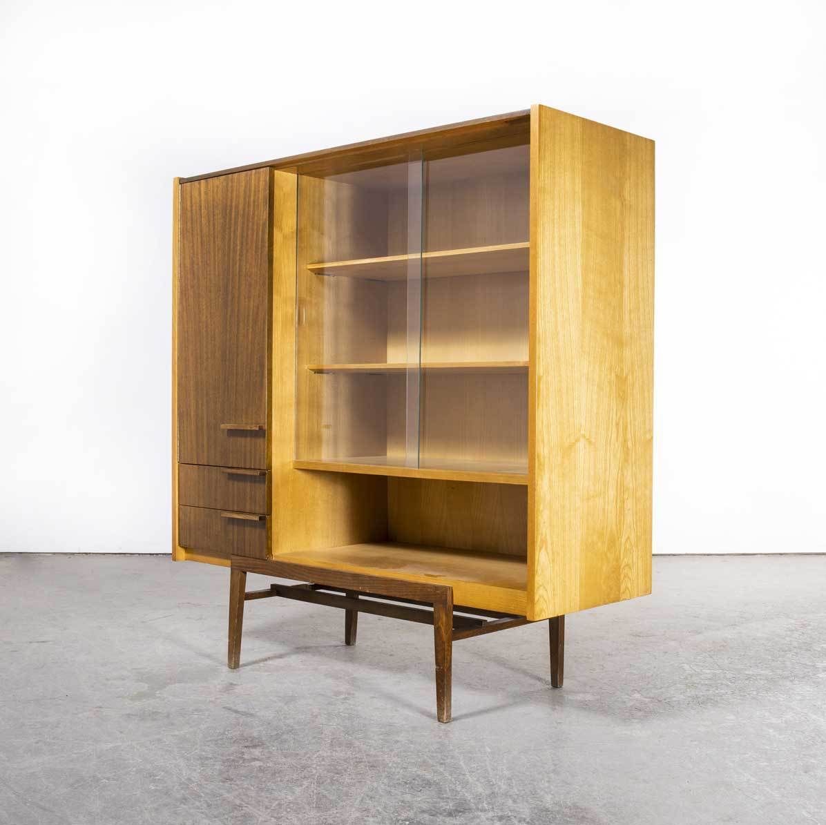 photo furniture 1960’s Large Mid Century Glass Fronted Cabinet – Up Zavody