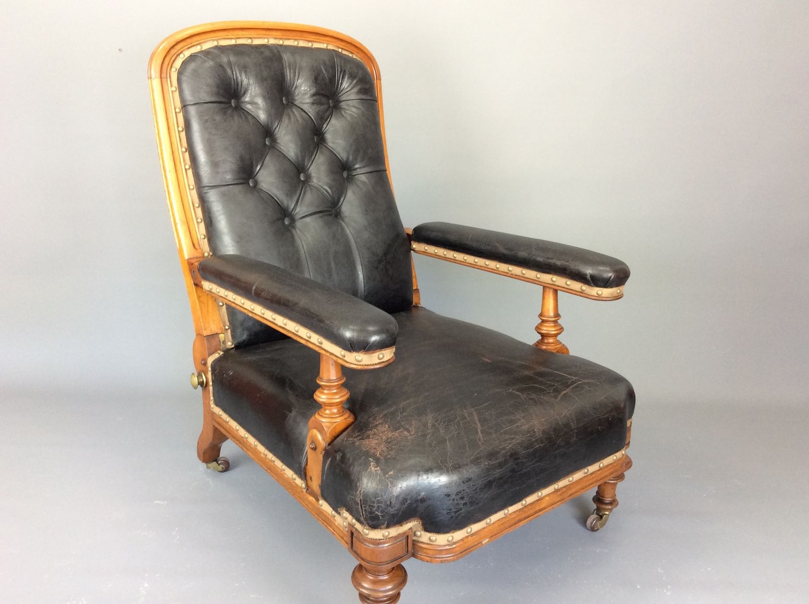 19th Century Scottish Reclining Library Reading Chair photo 2000.0