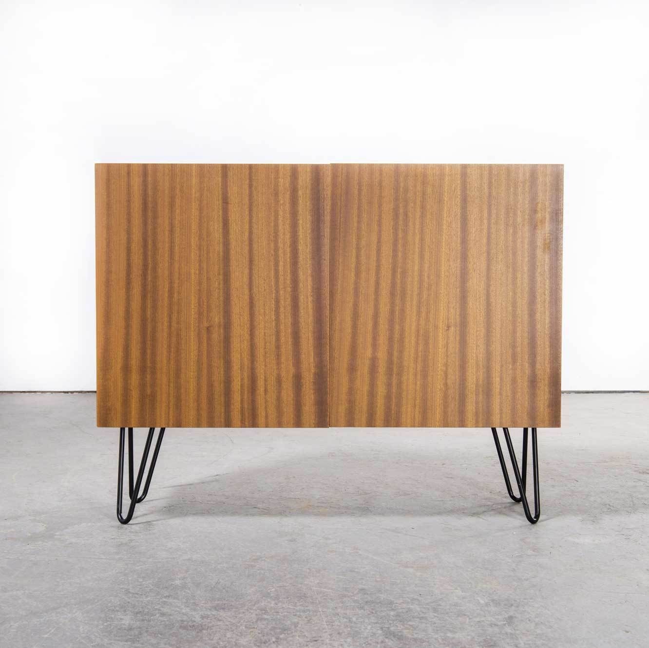 1960’s Small Two Door Cabinet – Dark Sapele Wood Cupboard (1697.2) photo for sale
