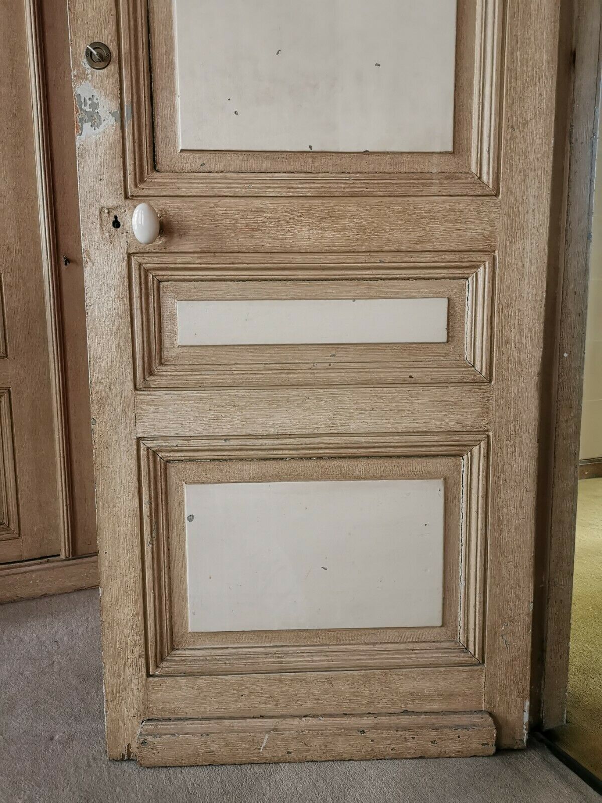 Double Sided Passage Door In Patinated Fir XX Century photo 580.26263625