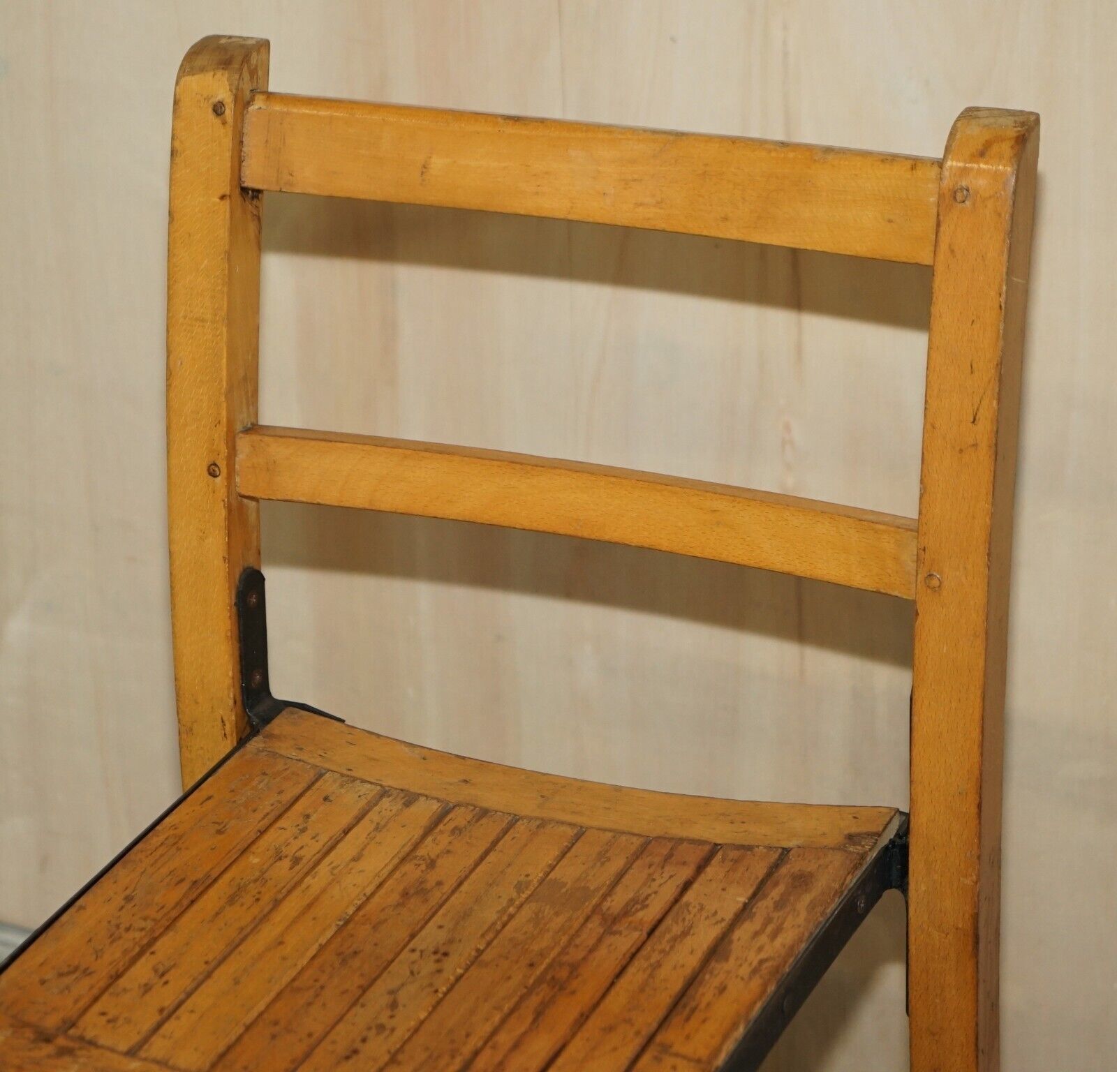 photo furniture Nice Vintage Set Of Circa 1930's English Oak Stacking Chairs With Period Finish