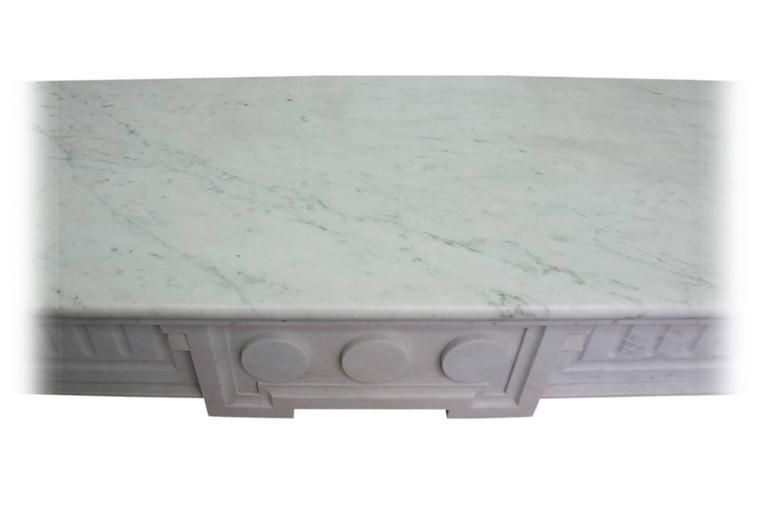 Antique Continental 19th Century White Marble Fireplace Surround photo buy