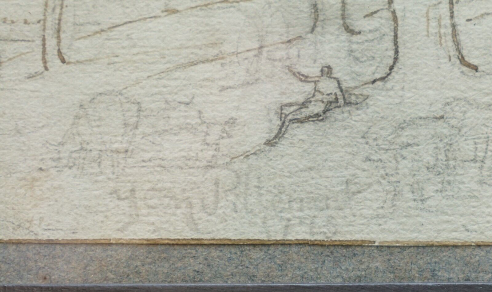 Very Fine Circa 1750 French School Study Of A Classical Landscape Graphite & Pen photo Art