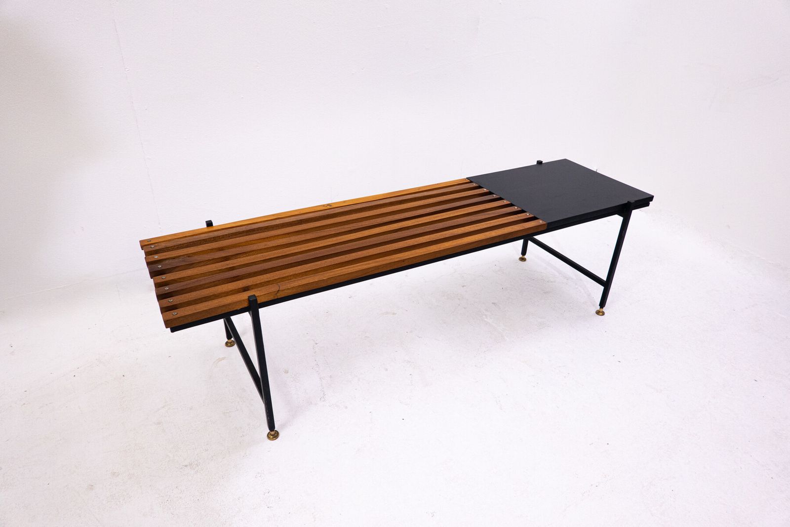 Mid Century Modern Slatted Bench