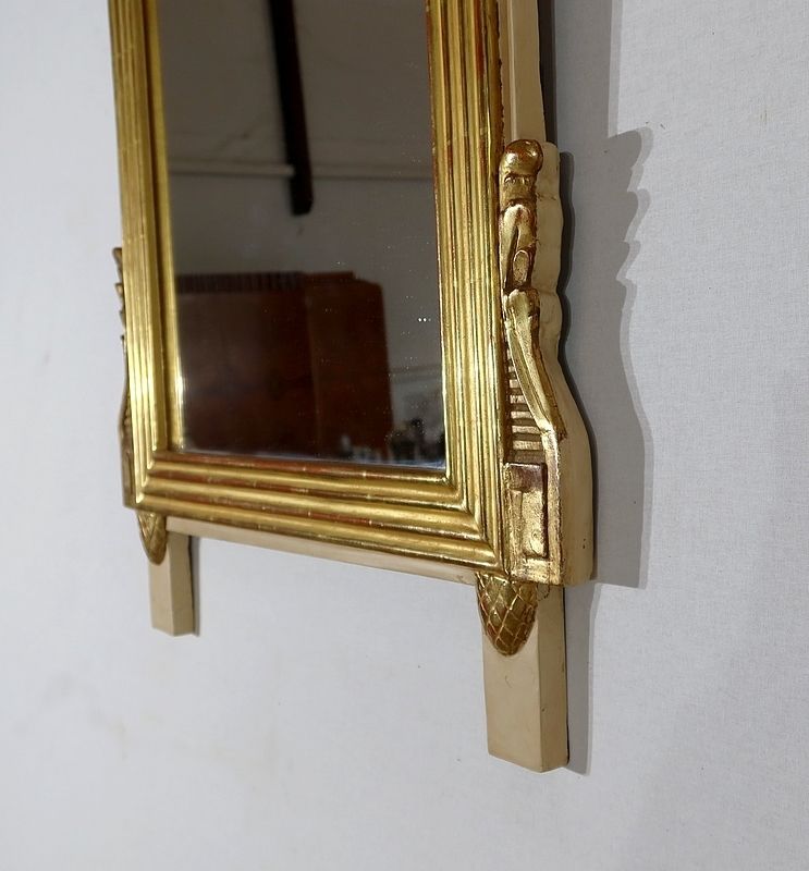 2575.0 Mirror In Wood Gilded With Gold Leaf Louis   19th Century photo