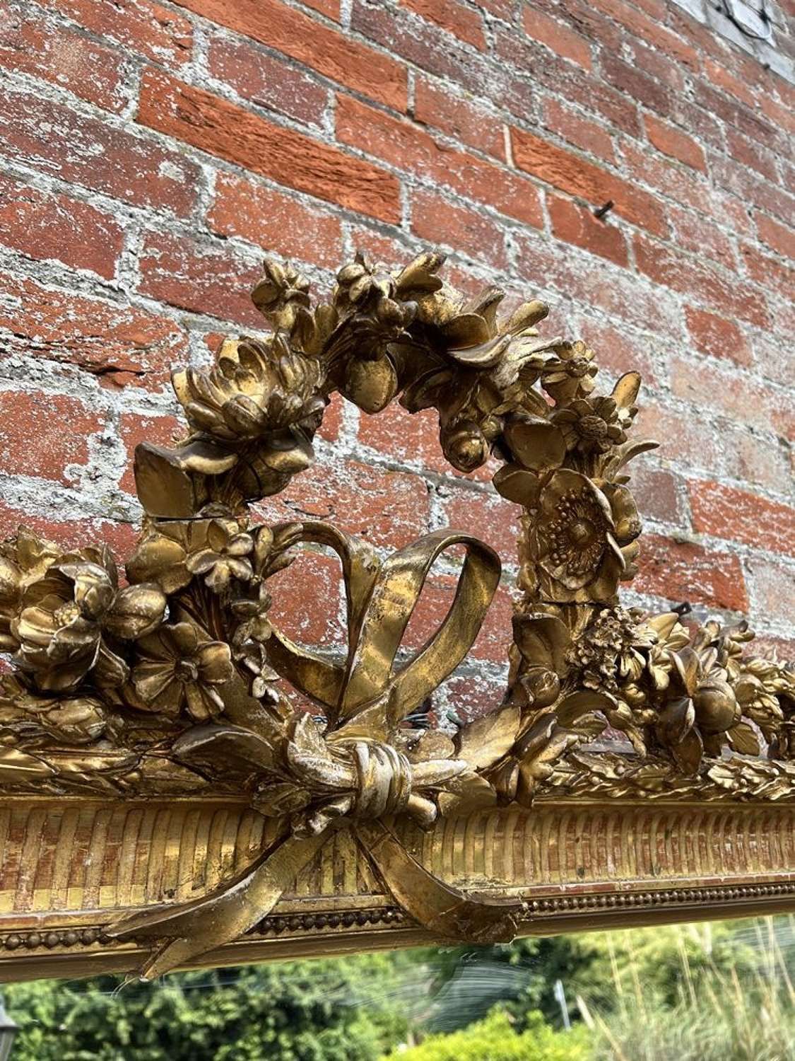 An Exceptional Large Antique French 19th C Original Gilt Mirror. photo 2795.0