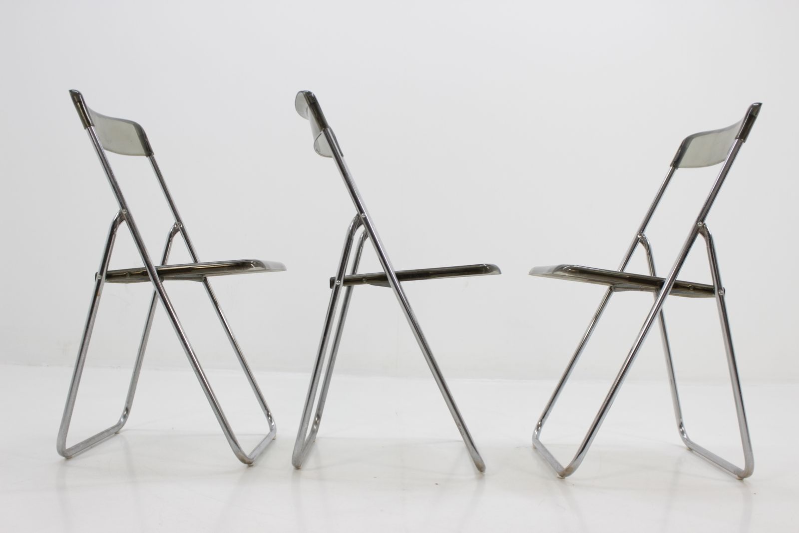 Set Of Three Folding Midcentury Chairs From Sweden, 1970s photo Furniture