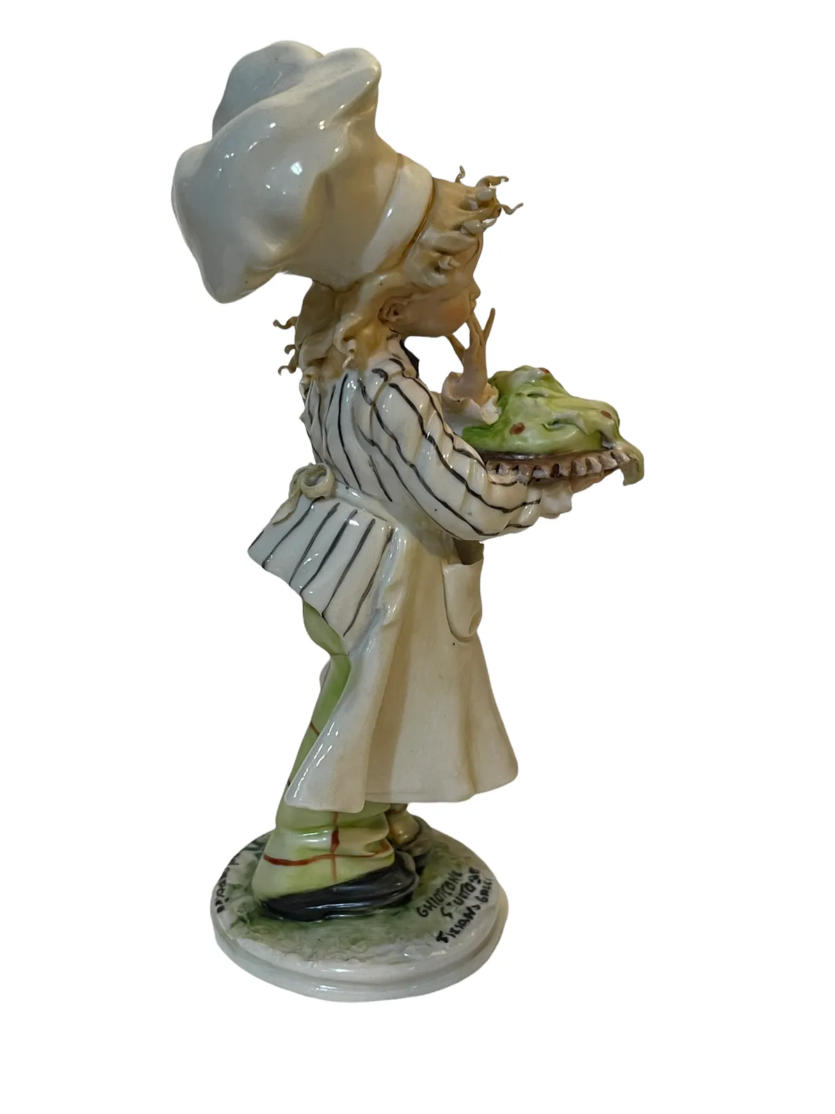 Capodimonte Figurine, 20th Century, Decorated And Signed Figure, Ghiottone photo for sale