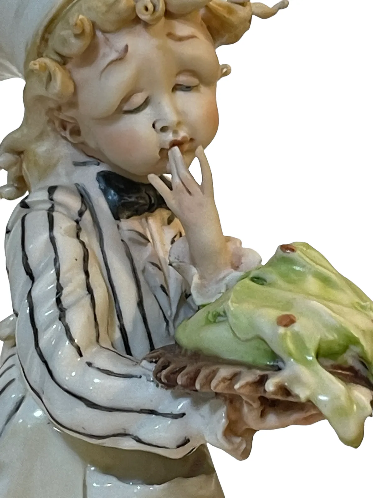 Capodimonte Figurine, 20th Century, Decorated And Signed Figure, Ghiottone photo vinterior