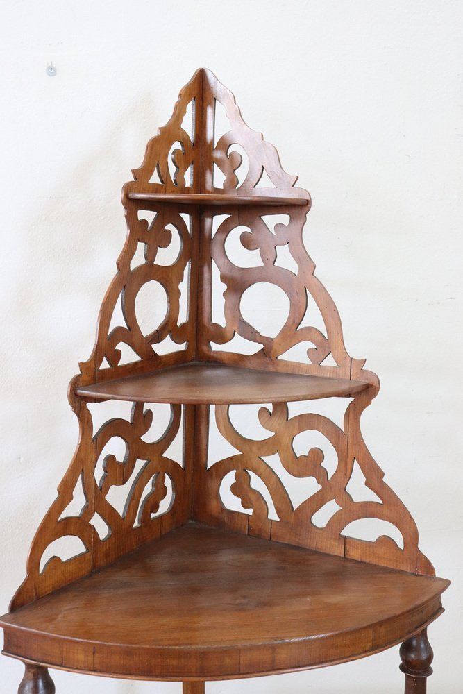 Antique Walnut Corner Shelves, 1850s photo buy