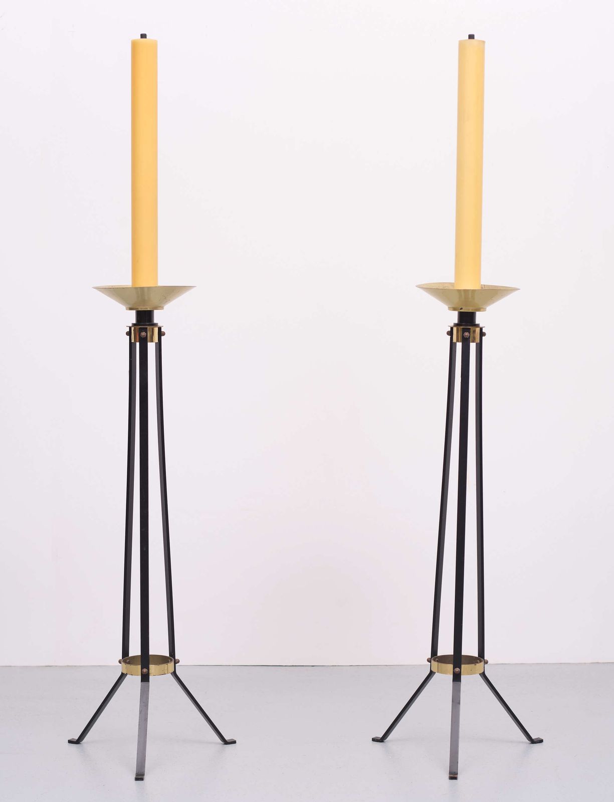 Art Deco Brass Big Church Torchères Dutch 1930s