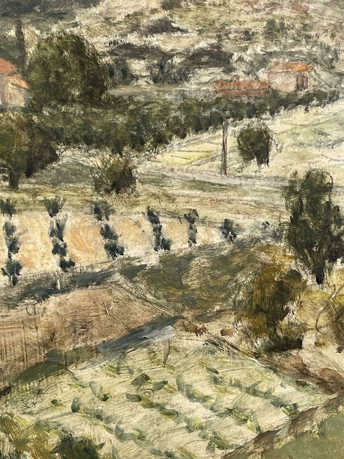 John Gordon Bill View From Les Cordiers Oil On Board 1971. photo Art