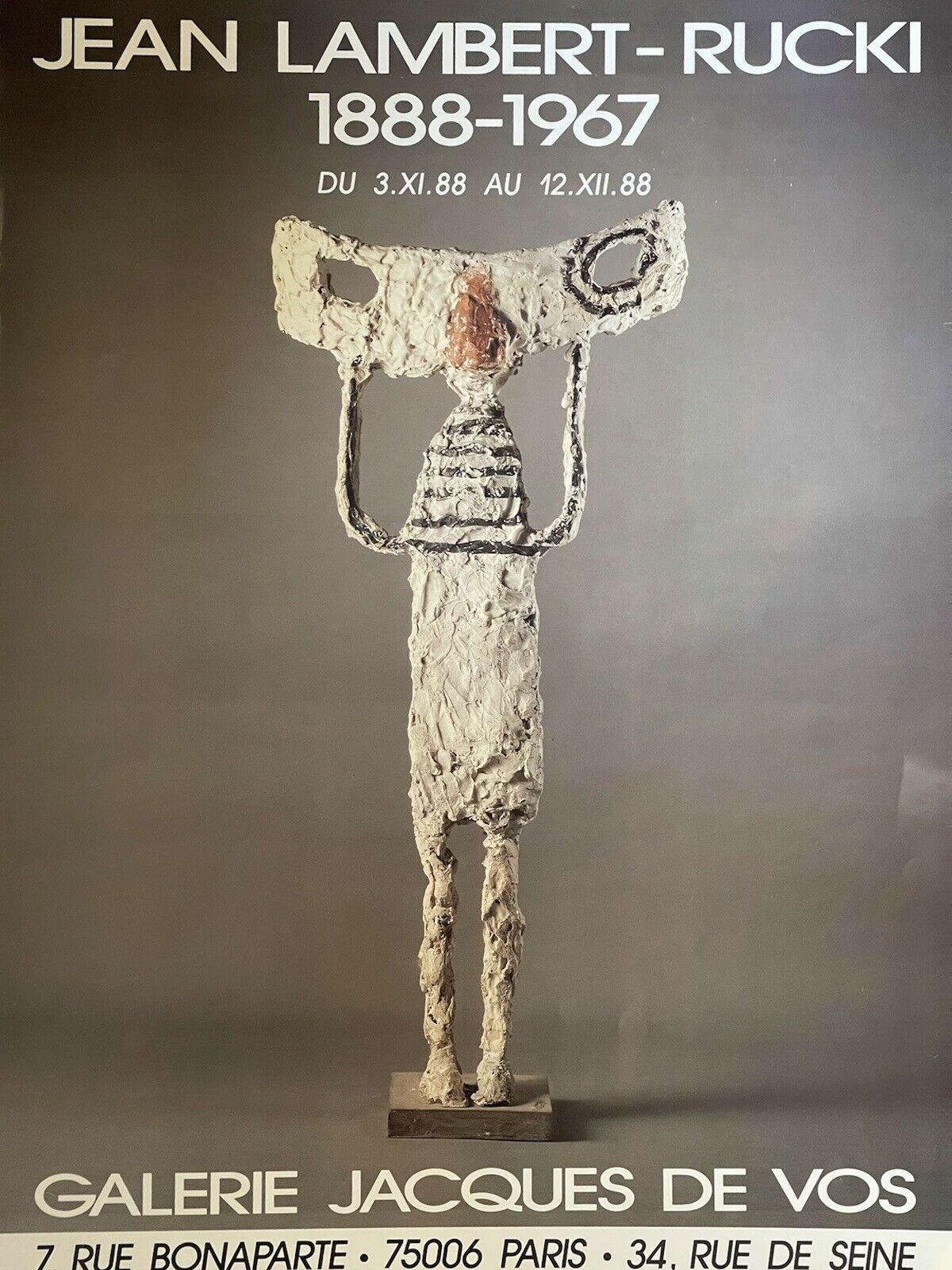 Jean Lambert Rucki Exhibition Poster 1988. photo for sale