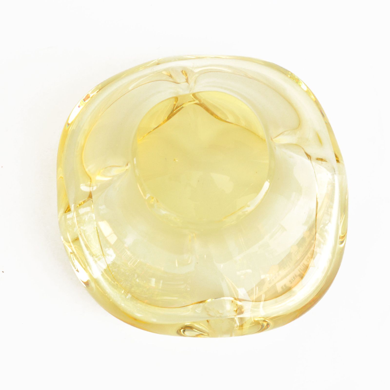 1960s Modern Organic Ashtray Designed By M. Klinger, Zelezny Brod Sklo, Czechoslovakia photo furniture