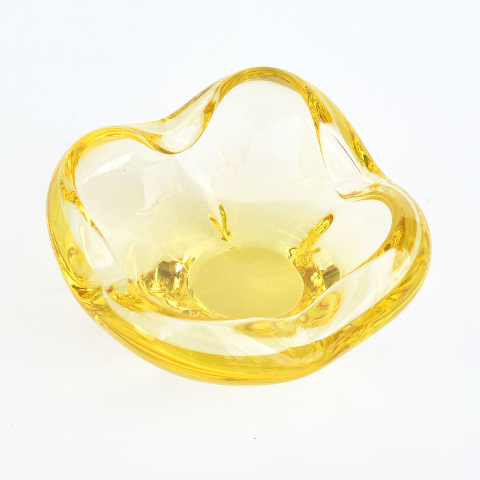 1960s Modern Organic Ashtray Designed By M. Klinger, Zelezny Brod Sklo, Czechoslovakia photo for sale
