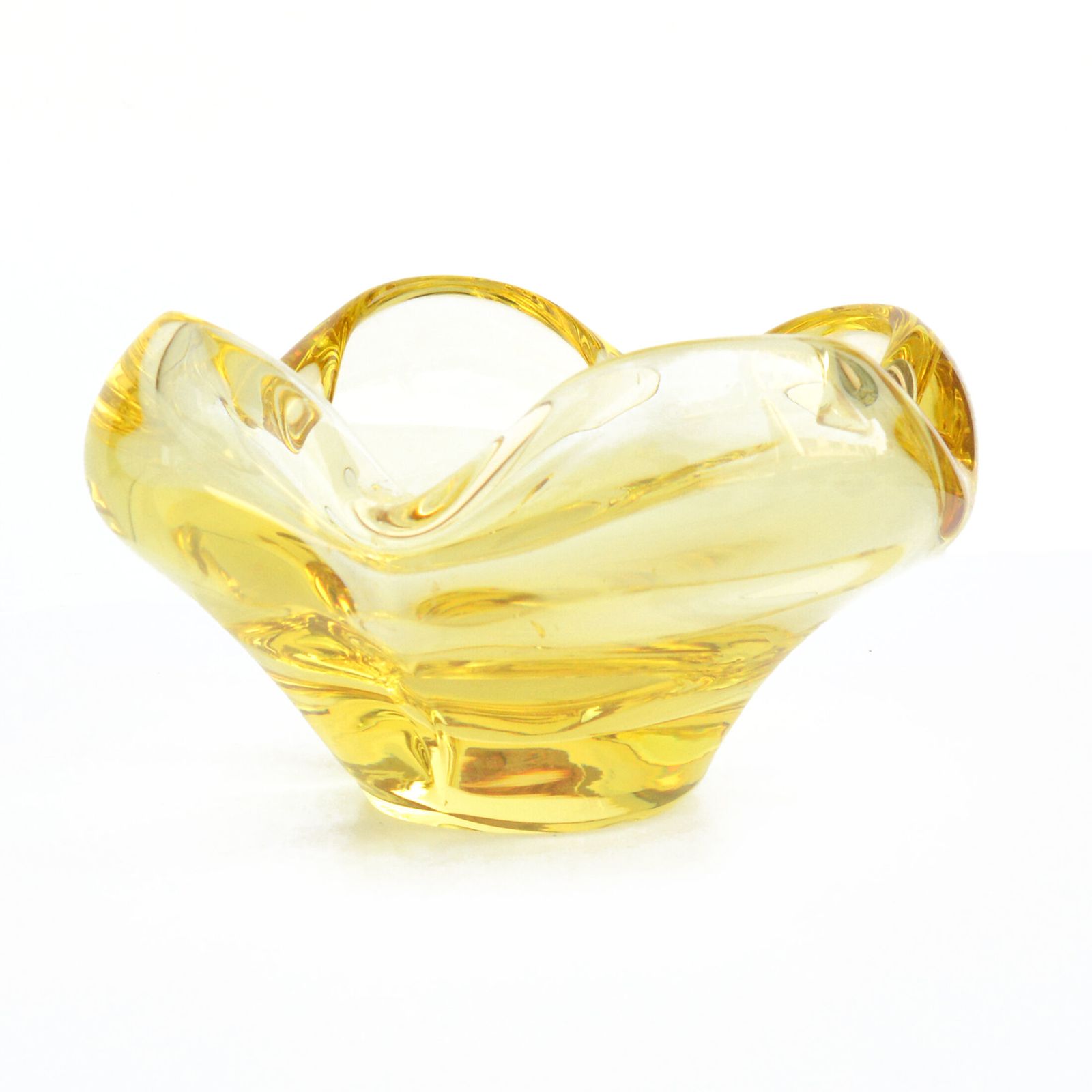 1960s Modern Organic Ashtray Designed By M. Klinger, Zelezny Brod Sklo, Czechoslovakia photo Home Decor