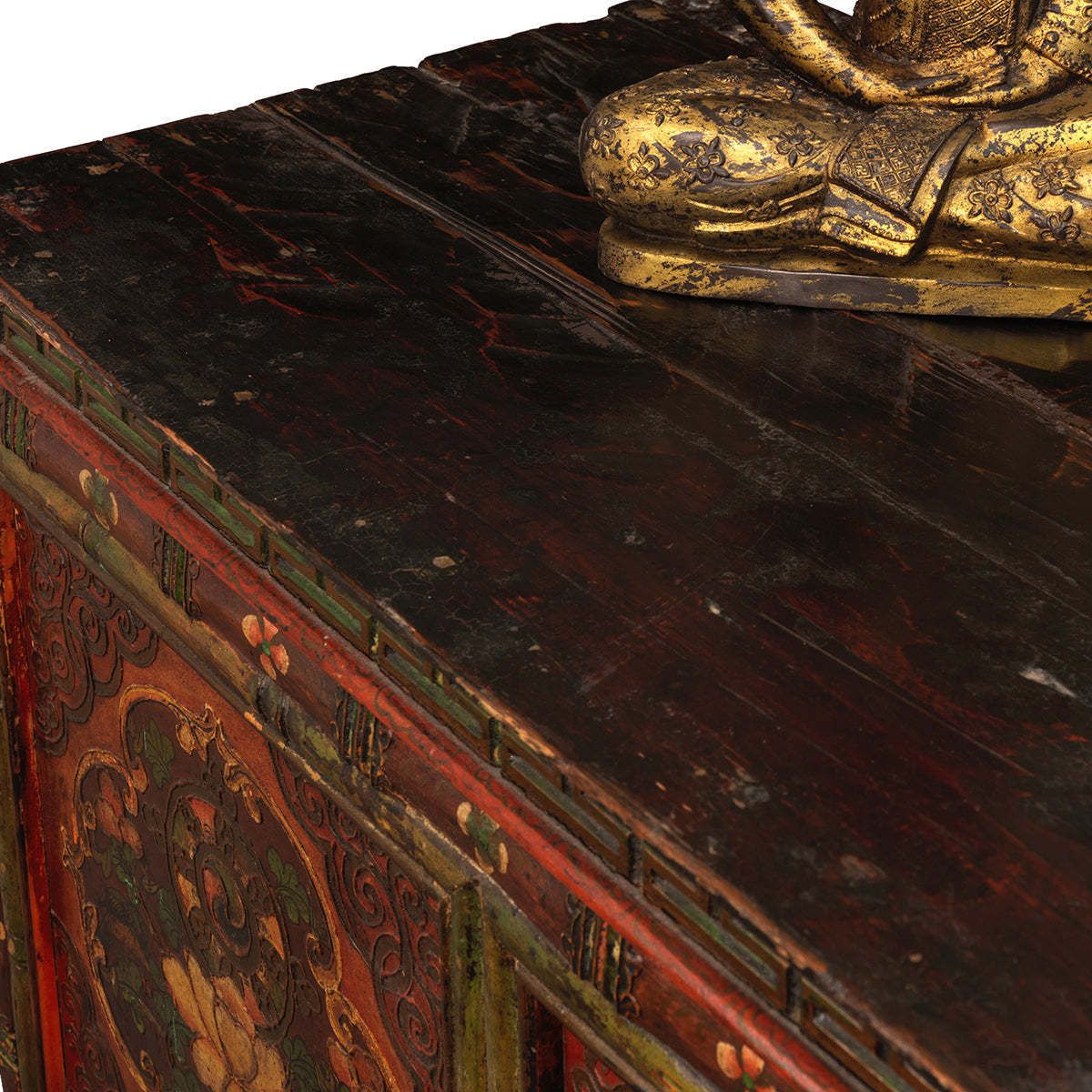 photo buy Pair Of Antique Tibetan Painted Cabinets