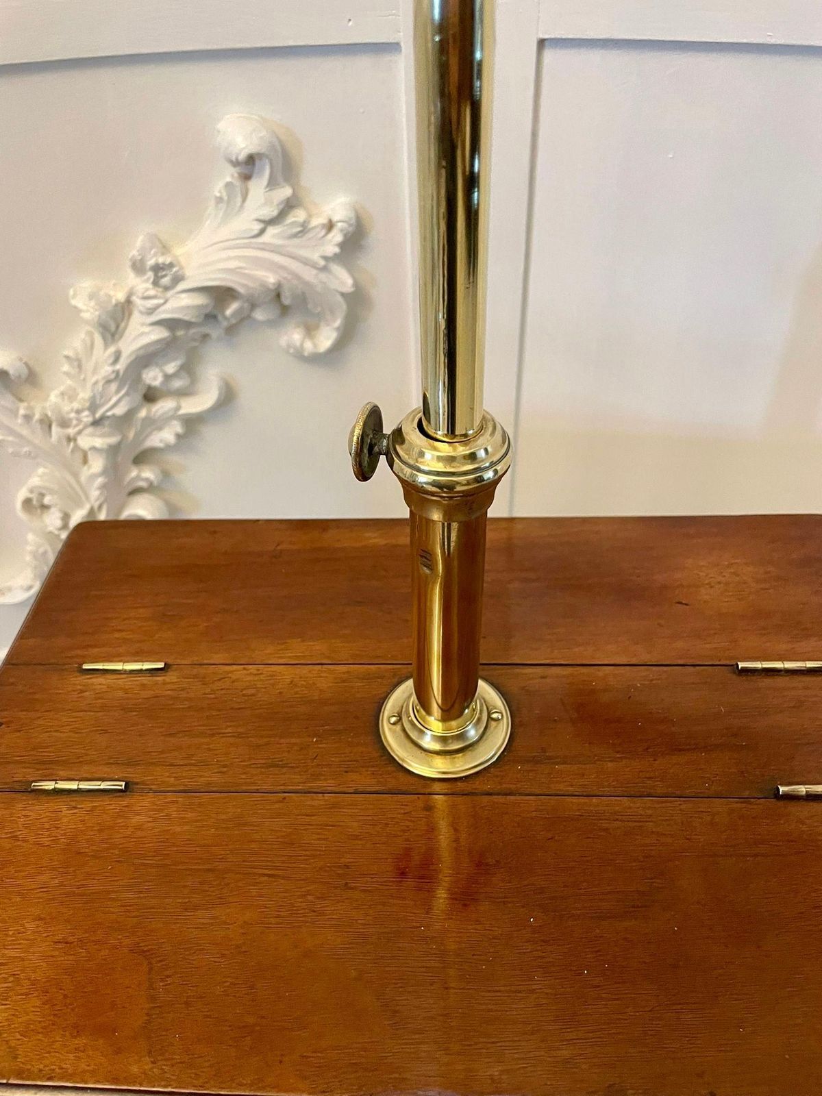 Unusual Antique Victorian Quality Mahogany And Brass Adjustable Mirror On Stand photo buy