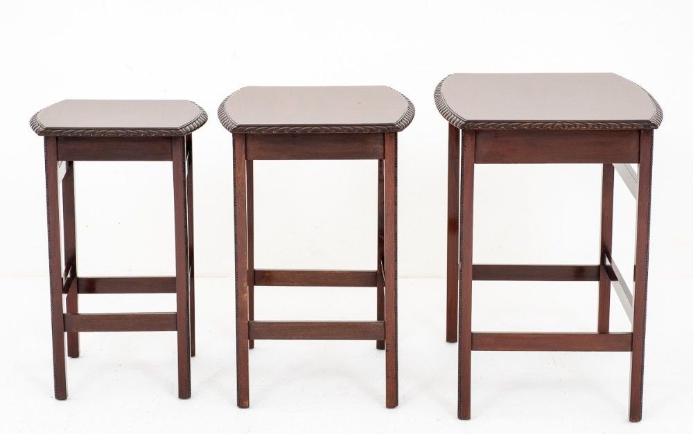 Mahogany Nest Of Tables Antique photo for sale