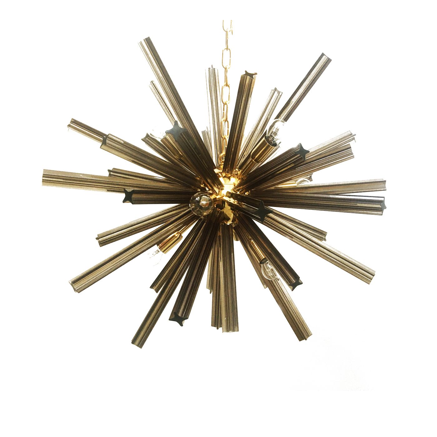 Sputnik Fume’ "Quadriedro" Murano Glass Chandelier