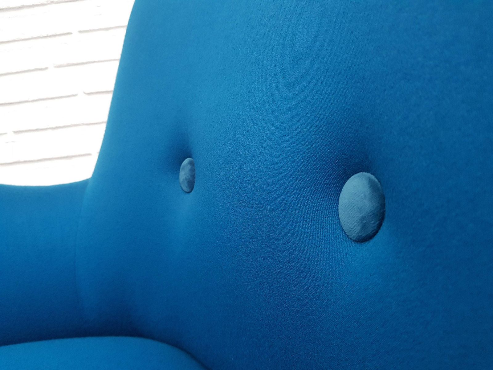 photo furniture Danish Designed Armchair 70's, Wool, Beech, Completely Renovated Reupholstered