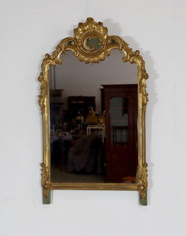 Rocaille Mirror In Golden Wood, Louis XV – 1900