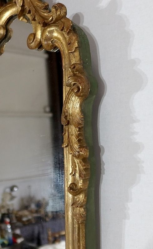 Rocaille Mirror In Golden Wood, Louis XV – 1900 photo buy