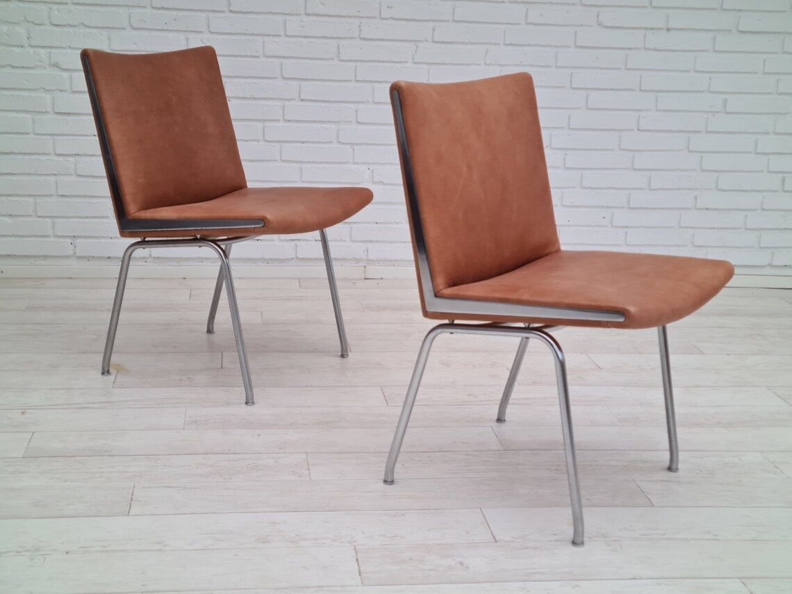 60s, Danish Design By H.J.Wegner, Chair Ap38, Completely Restored, Leather photo furniture