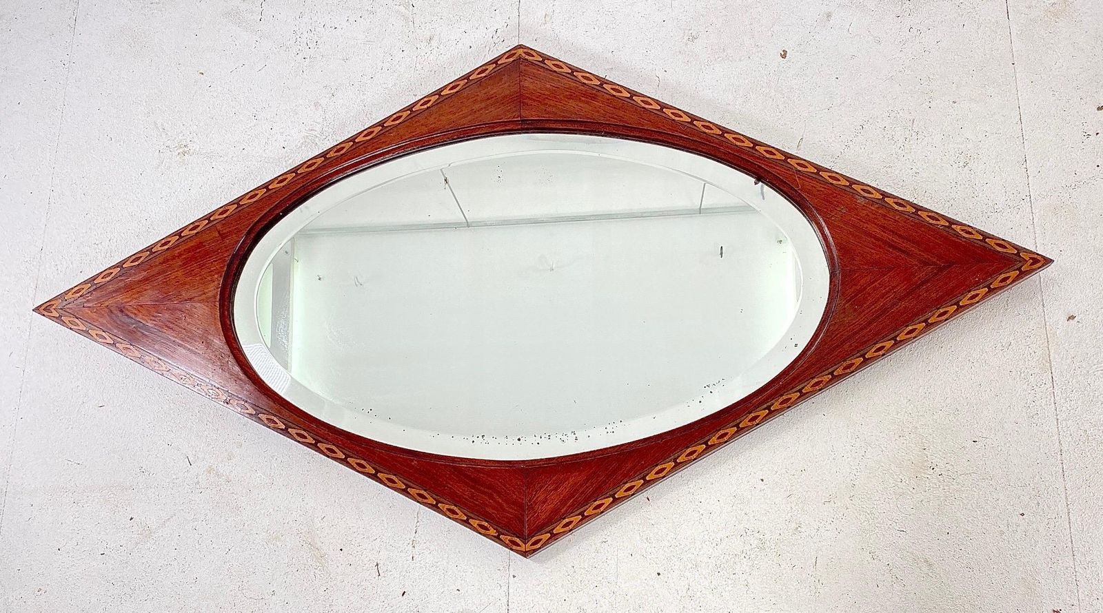 French Art Deco Mirror With Marquetry And Beveled Glass 1930s photo furniture