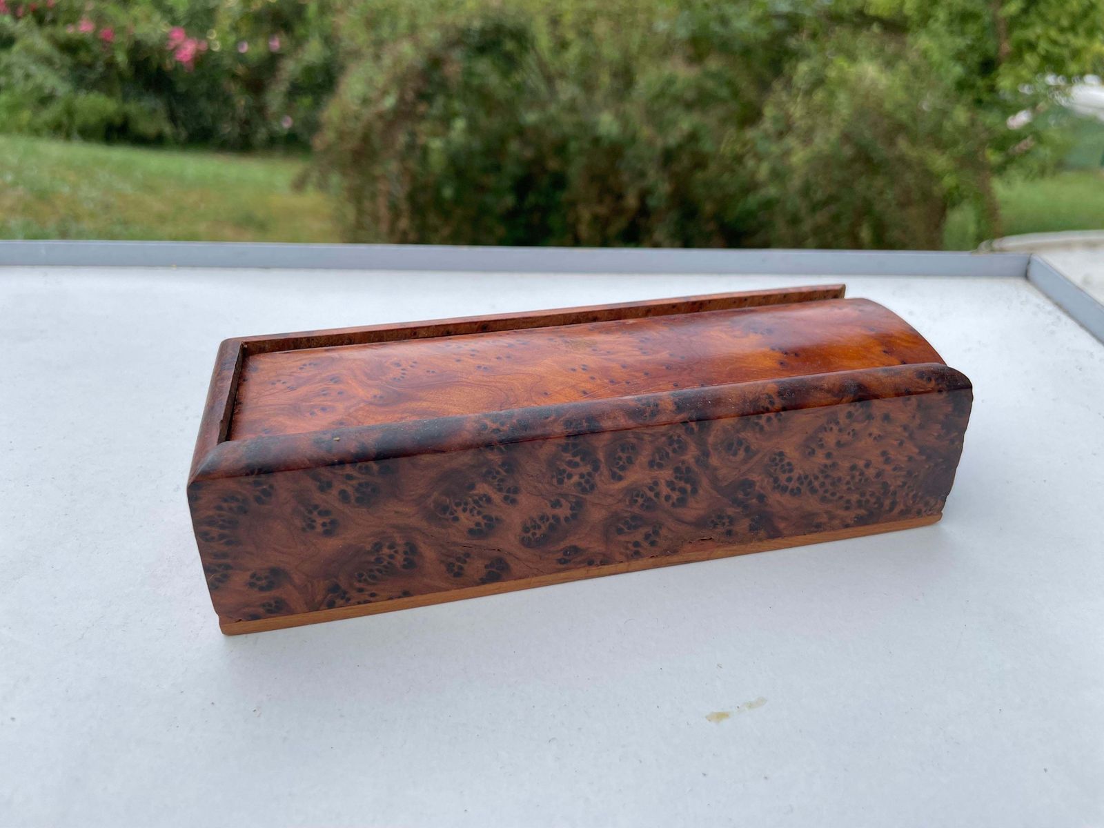 Decorative Box In Light Wood  France Circa 1970  Brown Color photo for sale