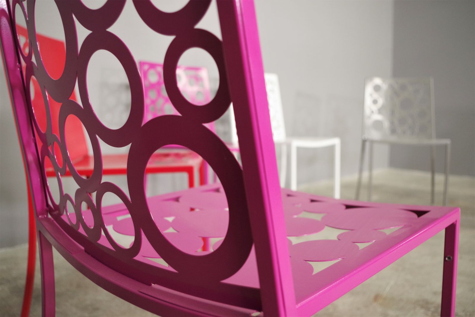 Set Of Six Papeete Iron Chairs photo Furniture