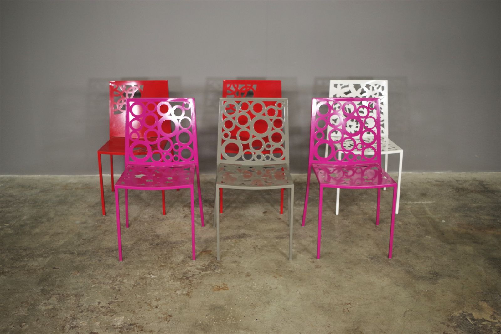 Set Of Six Papeete Iron Chairs