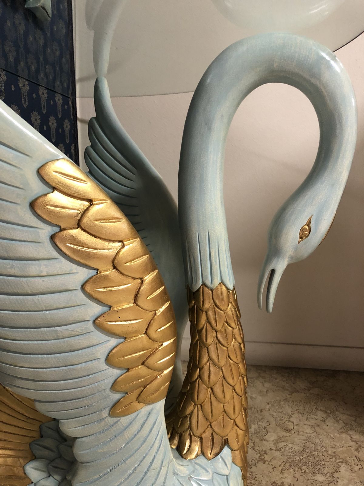 Console With Hand Carved Swan, 19th Century photo 8060.0