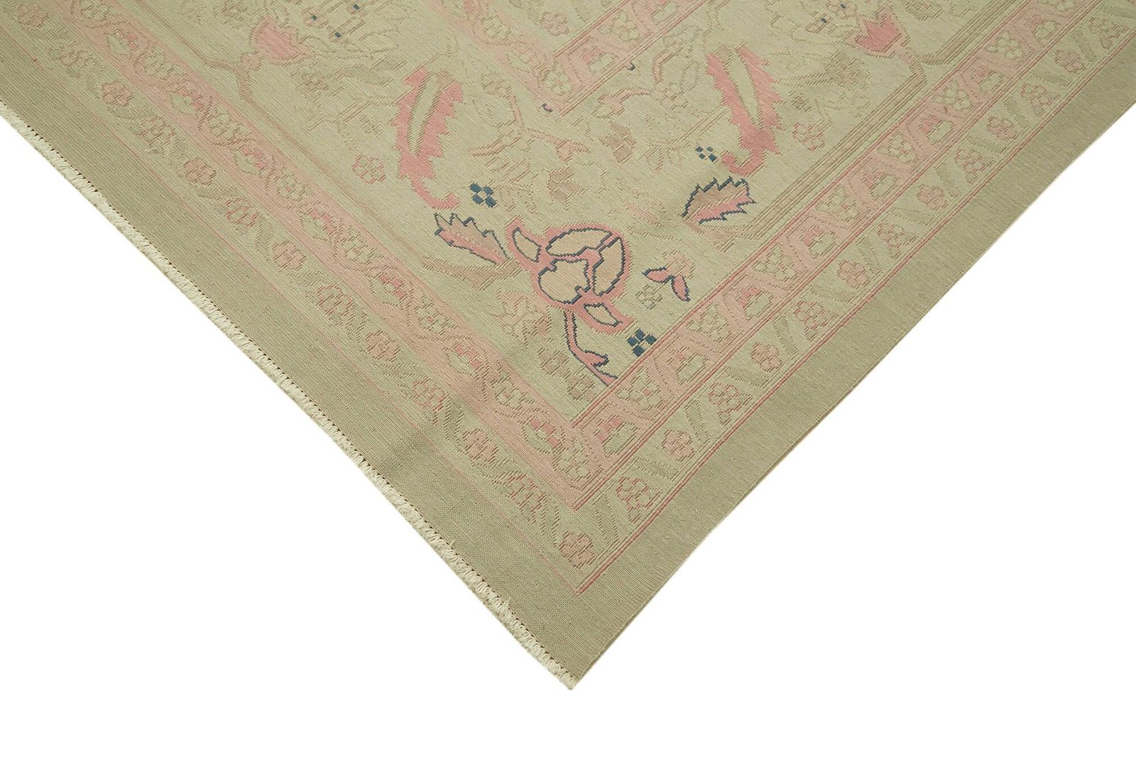 Turkish Handmade 1970s 348 Cm X 532 Cm Beige Wool Vintage Kilim Rug photo Textiles
