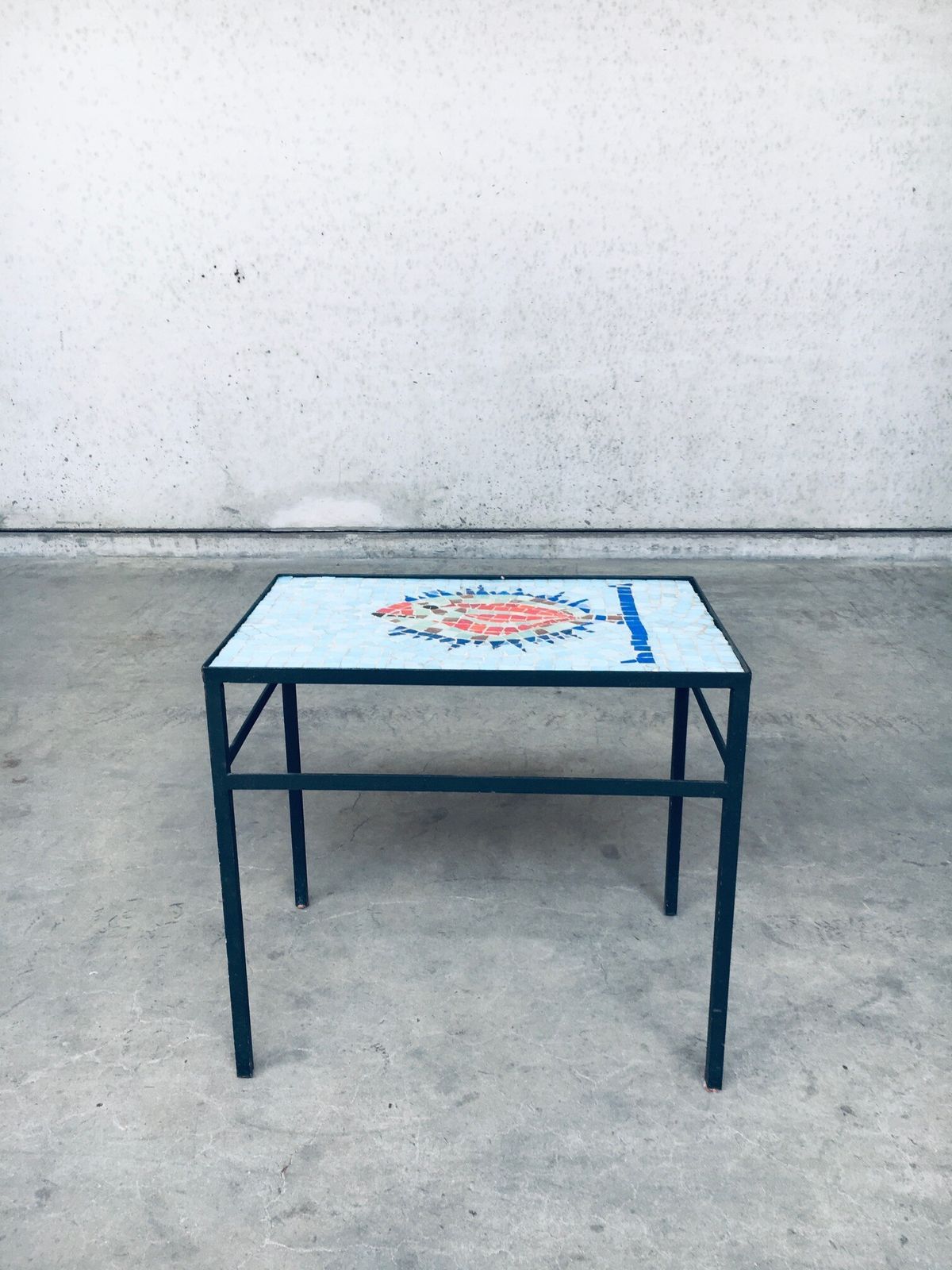 Vintage Mozaïek Tegeltafel, België, Ca. Jaren 1960 photo buy