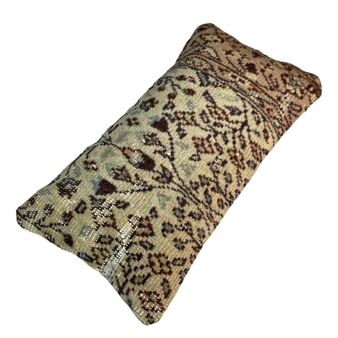 12'' X 24'' Vintage Hand Made Rug Cushion Cover, 30 X 60 Cm Decorative Rug Pillow Cover, Large Vintage Turkish Rug Cushion Cover photo furniture