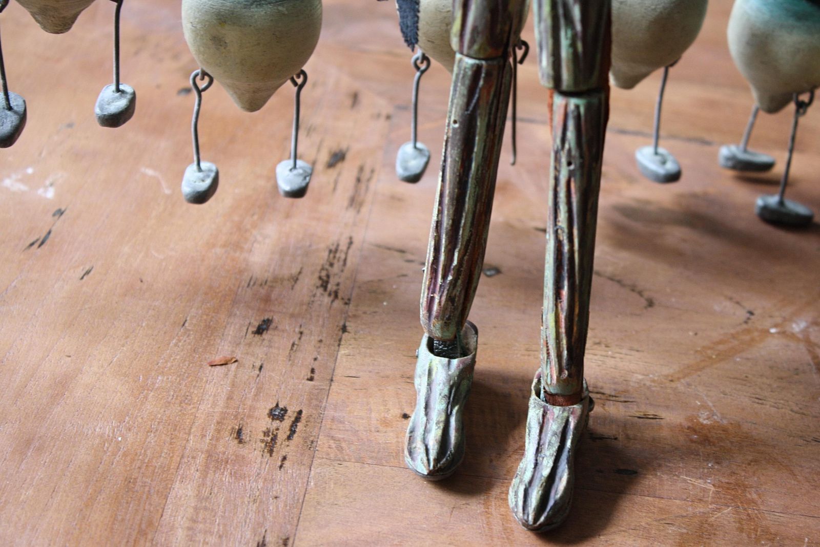1940's Folk Art John Carr's Jacquard Puppets The Turnip's, Scarecrow & Gardener photo Art