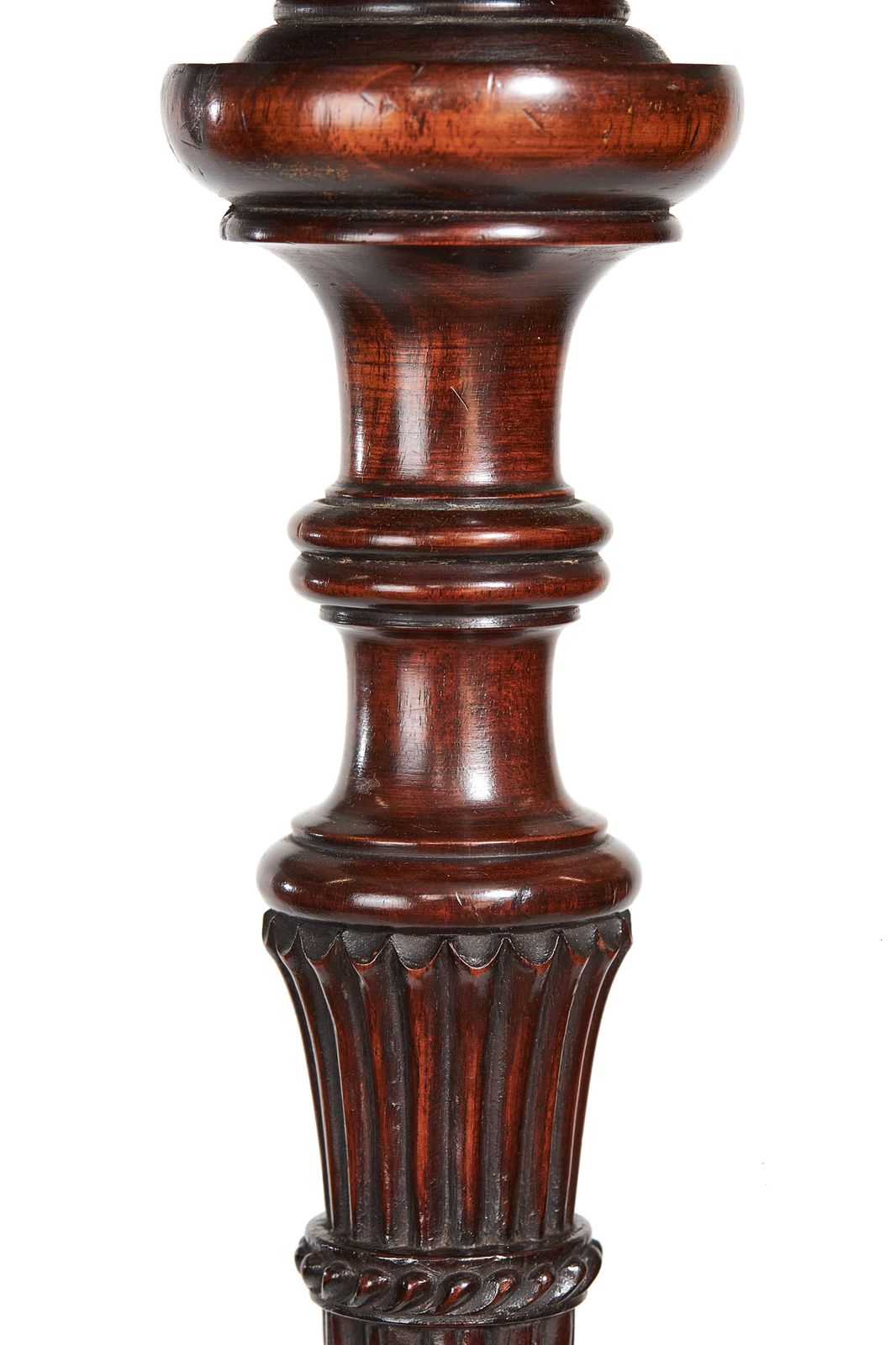 Edwardian Mahogany & Carved Torchere Stand photo Furniture