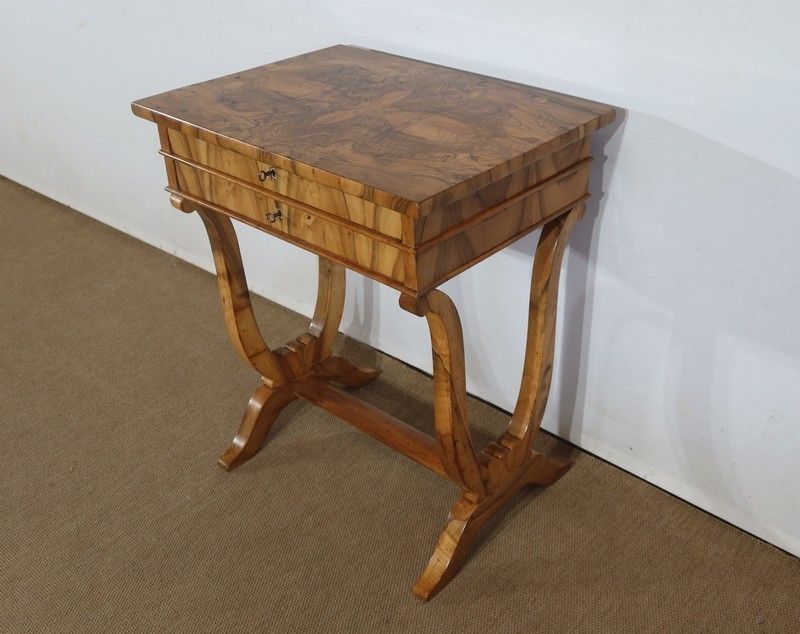 Small Walnut Salon Table, Restoration Period, Early 19th Century photo for sale