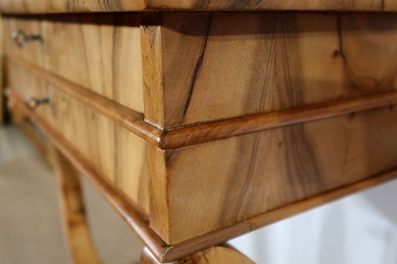 2884.0 Small Walnut Salon Table, Restoration Period, Early 19th Century photo