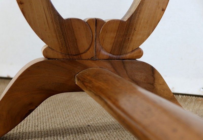 photo vintage Small Walnut Salon Table, Restoration Period, Early 19th Century